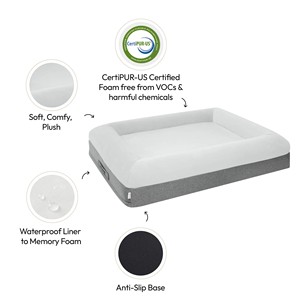 Wasch bares ortho pä disches Hunde bett mit wasserdichtem Bezug Tragbares Design und rutsch festem Boden für Hunde komfort - Product Image 5
