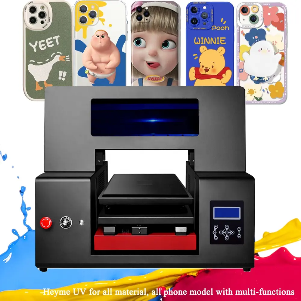 Máquina de impressão uv lisa, impressora uv para telefone 6090 4060 uv, cartão de pvc, garrafas, máquina de impressão de azulejos cerâmicos, impressora uv a2