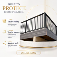 Rampe tubulaire en acier inoxydable anti-corrosion, étanche et résistante à la rouille pour extérieur, villa, balcon, escalier, clôture, balustrade, installation facile
