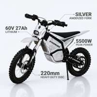 SYKERUNS X7 5500W off Road Electric Dirt Bike High Torque Enduro 60V Lithium Battery LCD Display Trail Riding US Warehouse