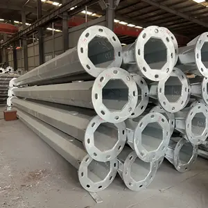 Dayanıklı OEM 6m 9m 12m 20ft 25ft 30ft güneş sokak fener direği galvanizli yol ışığı kutup