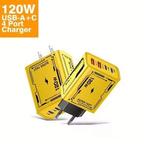 120W PD Charger Quick Charging Dual <b>USB</b> <b>Type</b> <b>C</b> Charger <b>Adapter</b> 4 Ports <b>USB</b> <b>C</b> Wall Charger - Product Image 3