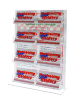 Porte-cartes de visite à 6 poches, support à 3 niveaux 8 poches en acrylique transparent, pour comptoir de charge