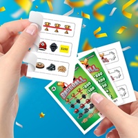 Boletos de Lotería Personalizados con Tiradores y 3 Ventanas, Impresos en Cartón/Papel Periódico, Serigrafiados, Tamaño y Tasa de Ganancia Personalizables