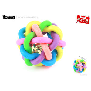 Giocattolo interattivo per animali domestici Yommy, palla di corda colorata da 8 cm per cani e gatti - Product Image 2