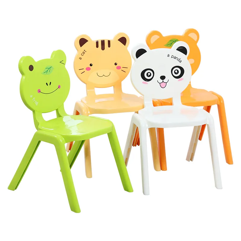 Sedia per bambini addensata asilo simpatico cartone animato sedia da scuola impilabile in plastica per bambini in plastica di alta qualità