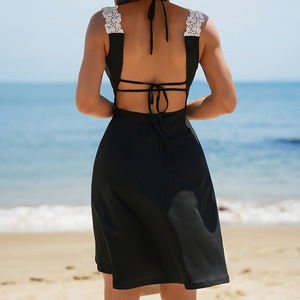 RUIQUWIN vente en gros femmes mode décontracté plage jupe Bikini Sexy maillot de bain sangle une pièce maillot de bain - Product Image 3