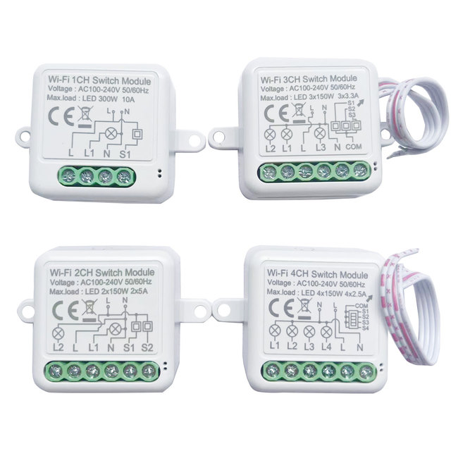 Smart Wifi DIY Switch  Smart Home Automation Module Tuya Smart Wifi Switch Zero Fire Switch WIFI Intelligent On/Off Device