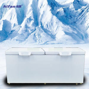 Réfrigérateur commercial professionnel à <span class=keywords><strong>double</strong></span> <span class=keywords><strong>porte</strong></span> avec congélateur profond, équipement de réfrigération fiable pour le stockage de la viande et des fruits de mer - Product Image 2