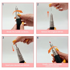 Lime à ongles électrique et perceuse UP200, perceuse à ongles professionnelle violette, kit de manucure japonais Pro UP200 - Product Image 3