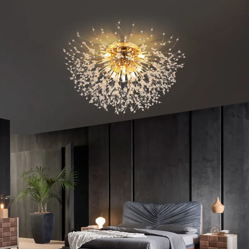 Dandelion Crystal Ceiling Lights Modern Led Ceiling Lamps Bedroom Indoor Decoration Lamps Living Dining Room Ceiling Lights