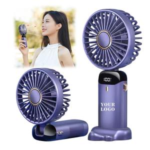 0728 Handfan Upgraded Handheld <b>Fan</b> Portable Rechargeable Foldable Electric Ice <b>Fan</b> Phone <b>Stand</b> for Summer Beach Travel Concerts - Product Image 3