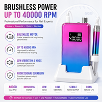 Yaqin - Lime à ongles électrique professionnelle portable rechargeable, sans fil, sans balais, 40000 tr/min, pour polissage puissant