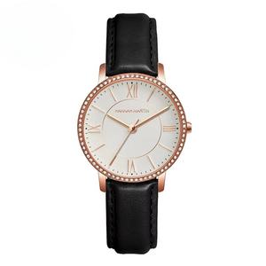 Nuevo reloj de moda de oro rosa para mujer, bisel con diamantes de imitación, esfera con números romanos, banda de malla de acero inoxidable, reloj de cuarzo informal resistente al agua - Product Image 5