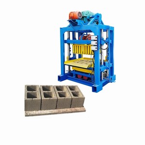 Machine à briques de pavage du Nigéria QTJ4-40 Houdis, machine à blocs creux avec pompe à ciment pour les clients du Laos, du Cambodge, du Vietnam et du Cameroun - Product Image 1
