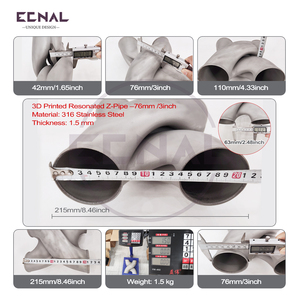 ECNAL Tuyau d'échappement de dérivation Z/X de 3 pouces (76 mm) pour Supercars 911 488 F8 R8 C8 <span class=keywords><strong>Aventador</strong></span> - Product Image 2