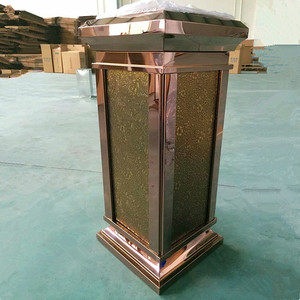 Poubelle verticale <span class=keywords><strong>de</strong></span> luxe pour hall d'hôtel, avec cendrier, pour les couloirs d'ascenseurs et la collecte des déchets - Product Image 3