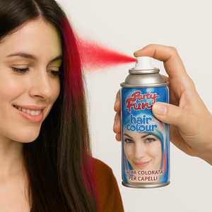 Spray colorante per capelli Party Fun 100 ml blu, tintura temporanea per feste - Product Image 5