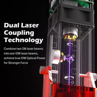 Module laser à diode de puissance professionnel 10W, nouvelle machine de gravure et de découpe pour le bois, le MDF, le papier, le contreplaqué de 1 à 9 mm, prend en charge les graphiques IA