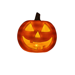 Orange Pumpkin Face Jack O <b>Lantern</b> Wholesale Decorative Artificial Halloween Gift PP Plastic Pumpkin <b>Table</b> Decoration Light <b>Lamp</b> - Product Image 3