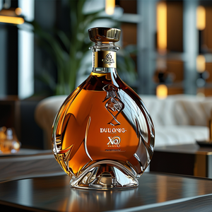 Botella de Vidrio Borosilicato Plana de 500ml y 750ml para Licores, con Estampado en Caliente, para Vino/Vodka/Whisky, Frasco Vacío para Bebidas Alcohólicas - Product Image 1