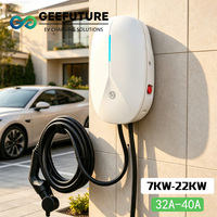 Chargeur EV intelligent 7.4 7.6 9.6 22 11 kW, chargeur rapide pour véhicules électriques, type 1, Europe, Amérique du Nord, usage domestique et commercial, type 2, type 1