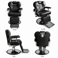 Fauteuil de Salon de Coiffure et Esthétique Tendance, Réglable en Hauteur, Luxe Léger, Rotatif, en Métal, Inclinable à Plat