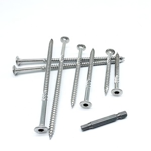 Vis de terrasse en acier inoxydable AS3566, tête trompette à embase hexagonale, 4 cannelures, vis à rainurer 14g, métrique/pouce, classe 4 <span class=keywords><strong>SUNO</strong></span> CE - Product Image 1