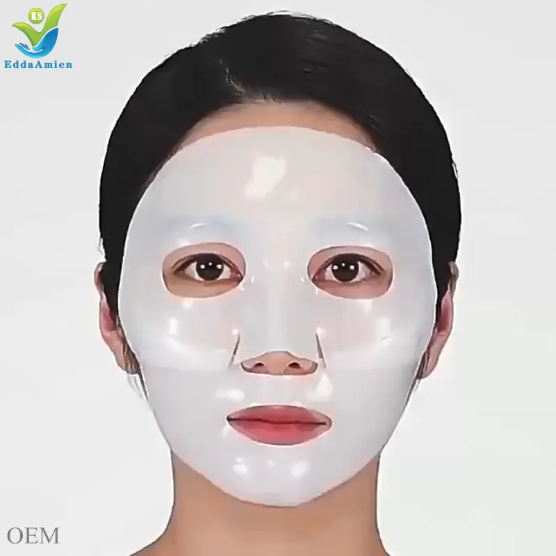 Logo personnalisé masque facial coréen collagène blanchissant masque facial en feuille masque facial au collagène résorbable hydrogel