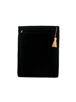 Tas Bordir Logo Kustom, Sarung Beludru Pink untuk E-reader, Penutup Buku dengan Ritsleting Atas