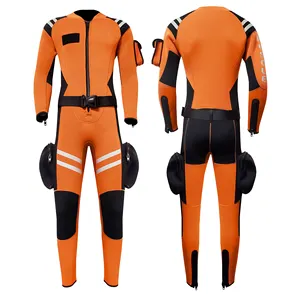 Sualtı koruma tutkal kör dikiş ayarlanabilir kemer yan cepler yansıtıcı neopren 5mm yelken dalış kurtarma Wetsuit