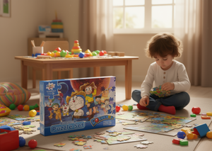 ชุดตัวต่อโดราเอมอนแสนสนุก 51-100 ชิ้น ของเล่นเสริมพัฒนาการสำหรับเด็กอายุ 3 ปีขึ้นไป รูปทรงสี่เหลี่ยม พิมพ์สีเต็มรูปแบบ - Product Image 2