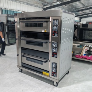 Horno Industrial de Acero Inoxidable a Gas de 3 Niveles y 6 Bandejas para Panadería, Restaurante, Tienda de Alimentos, Máquinas Automáticas para Hacer Pan y Baguettes - Product Image 3