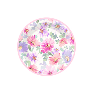 DAMAI - Vajilla Desechable Personalizada con Temática Floral para Fiestas, Platos, Servilletas y Vasos de Papel para Fiestas de Té - Product Image 3