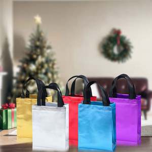 Sac fourre-tout non tissé personnalisé avec logo imprimé par transfert thermique, imperméable, écologique, fermeture à glissière, pour cadeaux promotionnels, Noël - Product Image 3