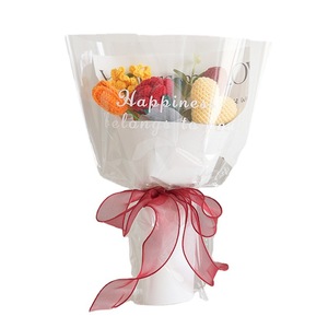 Bouquet de fleurs artificielles en fil fait main, vente en gros, pour cadeaux de la Saint-Valentin, technique de crochet - Product Image 5