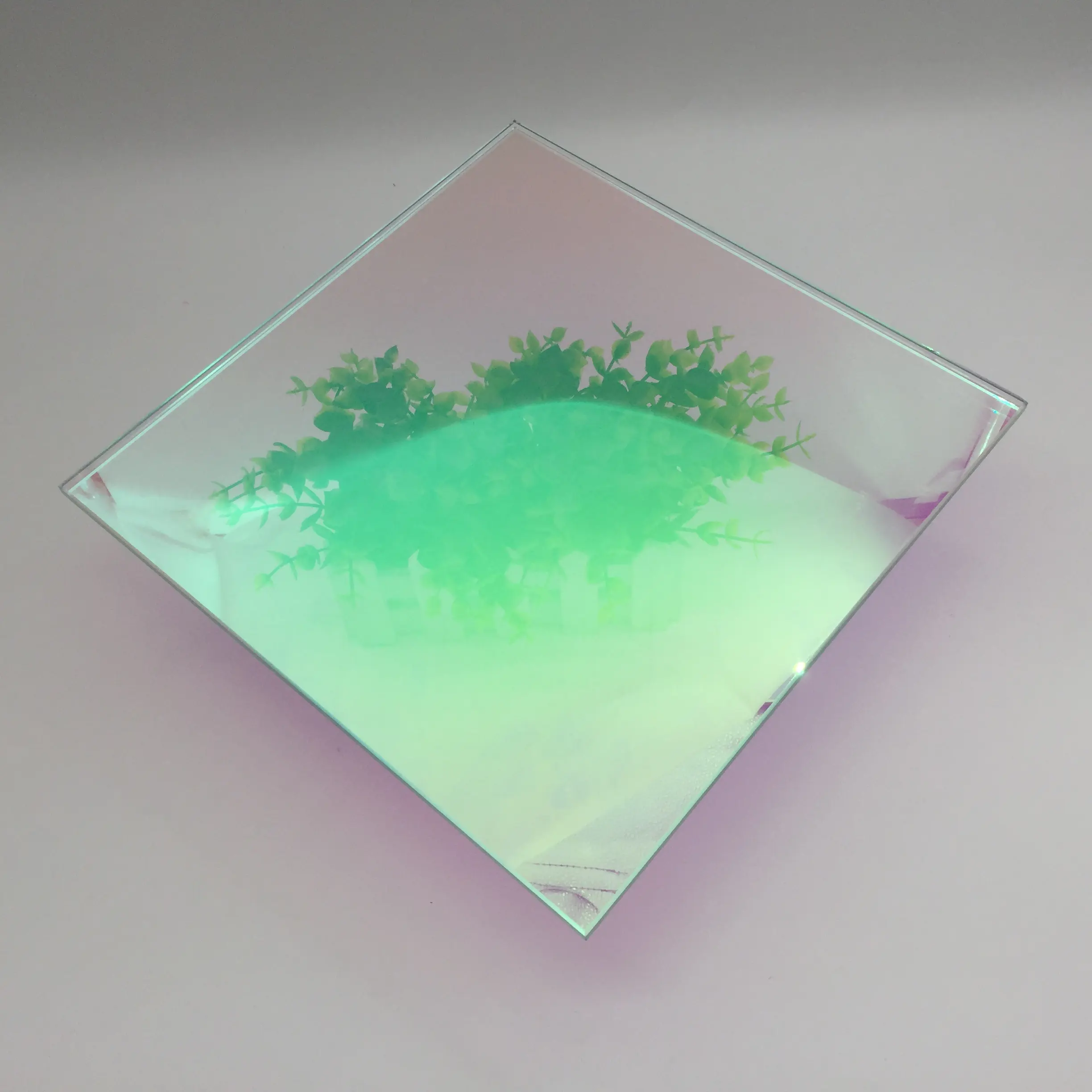 Dichroic (blue purple or green) Glass for custom glass furniture