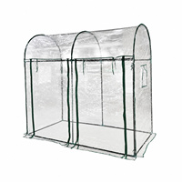 Serre tunnel à structure métallique avec couverture en film transparent pour plantes de jardin, semis et culture de légumes en extérieur