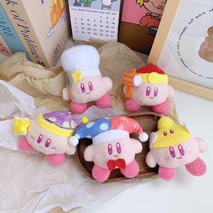 Nuevo Modelo de Peluche de <span class=keywords><strong>Kirby</strong></span> con Gorro de 12 cm, Adorable Muñeco de Peluche de <span class=keywords><strong>Kirby</strong></span>, Muñeco de Peluche de Anime, Colgante para Bolsa, Adorno - Product Image 1