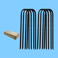 Piquets de tente en métal en forme de U pour le camping en extérieur, toutes saisons, utilisation DIY