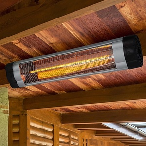 Stufa a infrarossi da esterno in quarzo 2500W, a infrarossi rossi, da terra/parete, termostato regolabile, 20x87x8.5cm, ideale per riscaldare - Product Image 2