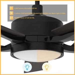 Aspas <span class=keywords><strong>de</strong></span> madera <span class=keywords><strong>de</strong></span> alta calidad, ventiladores <span class=keywords><strong>de</strong></span> <span class=keywords><strong>techo</strong></span> con control remoto <span class=keywords><strong>WiFi</strong></span>, bajo perfil, con luces led, novedad - Product Image 2