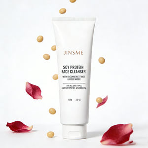 Limpiador Facial 2 en 1 con Crema de Proteína de Soya al por Mayor, Desmaquillante y Limpiador Facial con Agua de Rosas e Ingredientes Hidratantes - Product Image 1