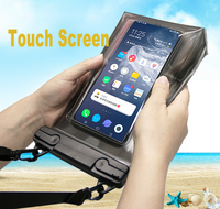 Logo personnalisé IPX8 étui PVC écran tactile téléphone portable pochette de rangement étanche sacs de téléphone étanches secs