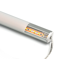Diffuseur en alliage d'aluminium à canal LED en forme de V APC7 avec lumières de profil LED à surface anodisée pour étagères de vitrine