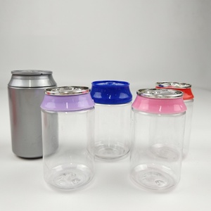 チャイルドプルーフプラスチックPETジャー蓋1/8 8th 3.5g 7g 14gスミプルーフソーダ缶食品保存用ハーブタバコ食用缶 - Product Image 1