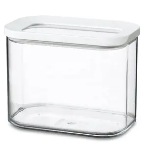 Stackable Plastic Food Storage Containers Reusable Airtight Dry Food Storage Boxes with Lid