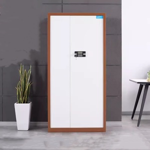 Ngắn văn phòng lưu trữ tập tin Tủ 2 ngăn kéo kim loại Tủ hồ sơ gỗ hình ảnh kết hợp khóa tủ an toàn - Product Image 6