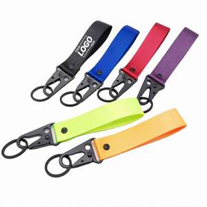 <b>Custom</b> Durable Zinc Woven Strap Carabiner <b>Keychain</b> with No Logo Eagle Nose Clip-Promotional Multi-Function Car Key Holder - Product Image 1