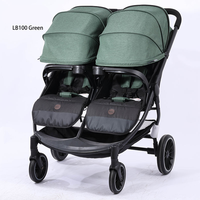 Poussette double pour bébés Purorigin 2026, design léger en métal, avec roues doubles et pliage facile pour les voyages
